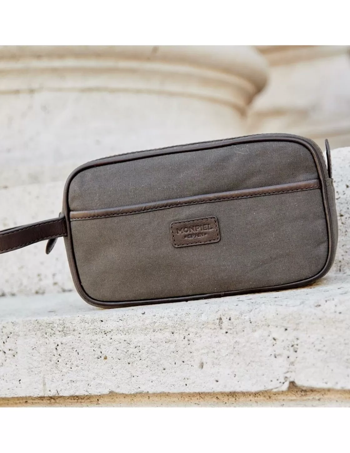 MONPIEL Other Accessories^Canvas And Leather Men'S Toiletry Bag Green