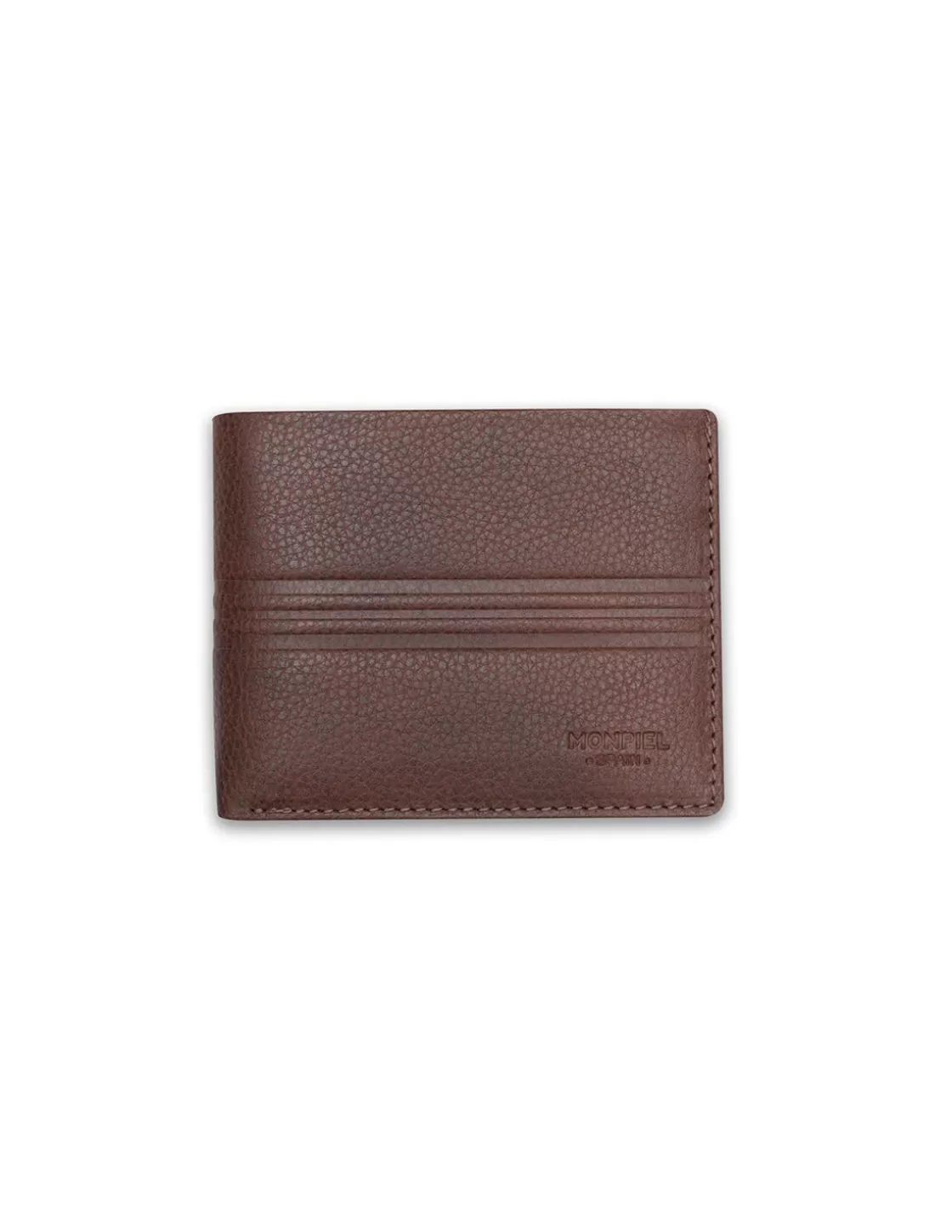 MONPIEL Men'S Leather Wallets^Large American Wallet With Stamped Wallet Havana