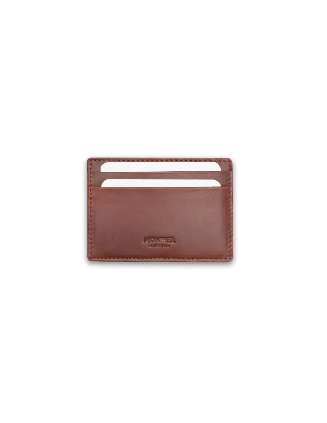 MONPIEL Leather Card Holders^Leather Magic Card Holder Havana